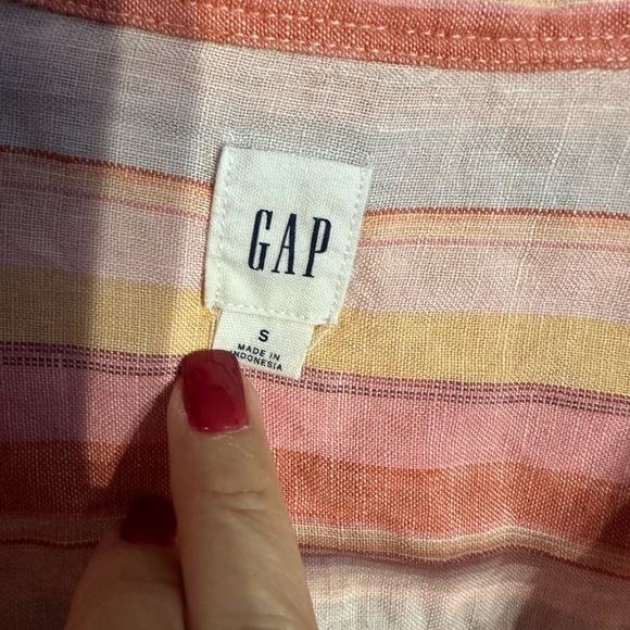 Gap 100% Linen Pullover Lightweight Top Size Small - Picture 3 of 8